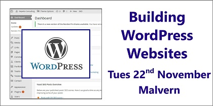Building WordPress Websites - a Small Business Clinic workshop on 22nd November 2016 at Open Space Rooms Malvern