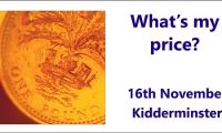 What's my Price - a Small Business Clinic workshop in Kidderminster 16th November 2106